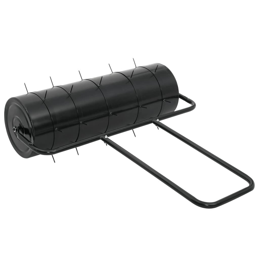 Gazonroller Trekbaar Met Beluchtingsklemmen 63 L Ijzer En Staal Zwart