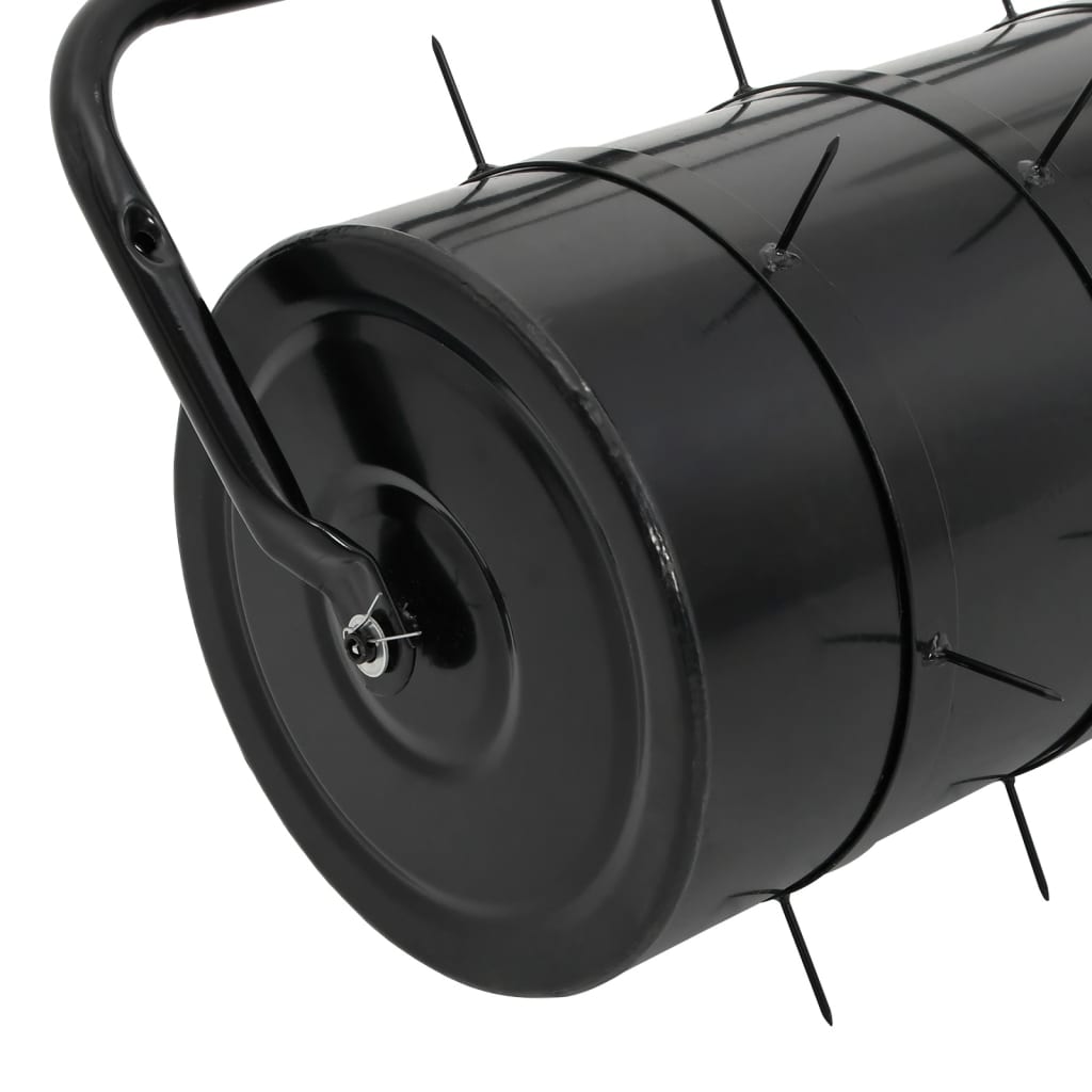 Gazonroller Trekbaar Met Beluchtingsklemmen 63 L Ijzer En Staal Zwart