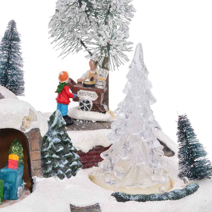 Kerst Tafelopstelling Multikleur 23,5 X 16 X 18,5 Cm Kunststof