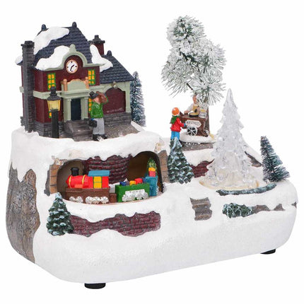 Kerst Tafelopstelling Multikleur 23,5 X 16 X 18,5 Cm Kunststof