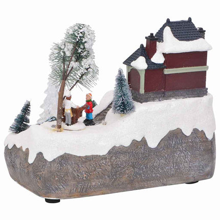 Kerst Tafelopstelling Multikleur 23,5 X 16 X 18,5 Cm Kunststof