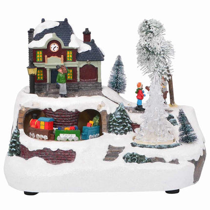 Kerst Tafelopstelling Multikleur 23,5 X 16 X 18,5 Cm Kunststof