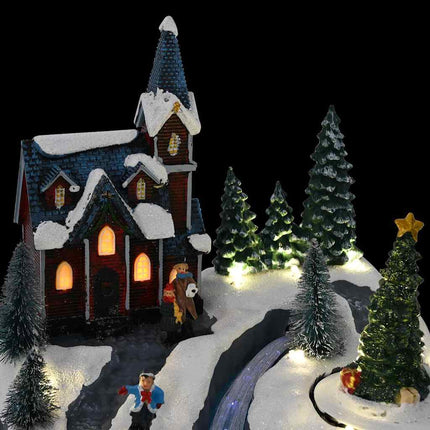 Kerstdorp Decoratie 20,5 X 17 X 21 Cm Kunststof Meerkleurig