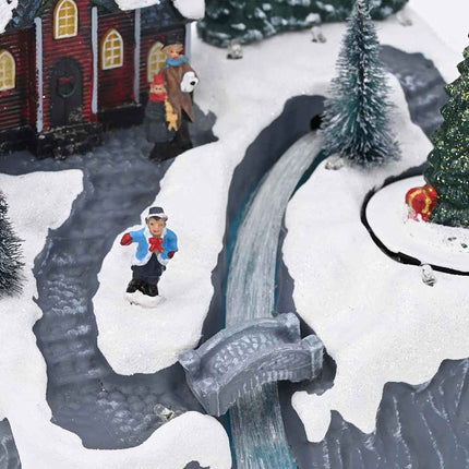 Kerstdorp Decoratie 20,5 X 17 X 21 Cm Kunststof Meerkleurig
