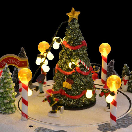 Kerstdorp Decoratie 22 X 21,5 X 17 Cm Kunststof Meerkleurig