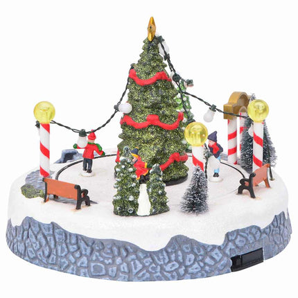 Kerstdorp Decoratie 22 X 21,5 X 17 Cm Kunststof Meerkleurig