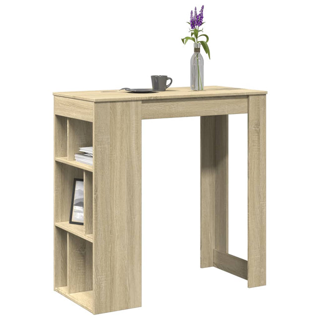 Bartafel Met Rekken 102X50X103,5 Cm Bewerkt Hout Kleur