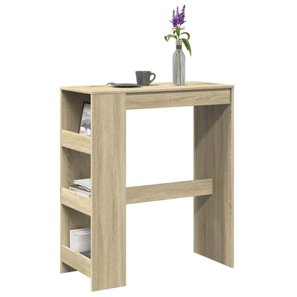 Bartafel Met Rekken 90X40X103,5 Cm Bewerkt Hout