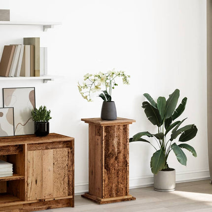 Displaystand Met Plank Bewerkt Hout
