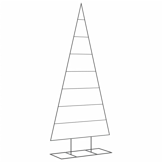 Kerstdecoratie Kerstboom 210 Cm Metaal Zwart Zwart