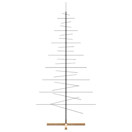 Kerstdecoratie Kerstboom Met Houten Basis Metaal