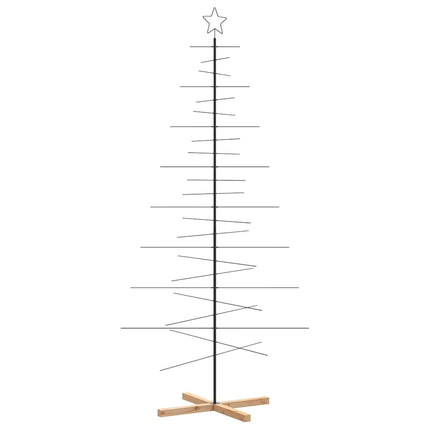 Kerstdecoratie Kerstboom Met Houten Basis Metaal