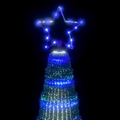 LED-kerstboom 475 LEDs 247 cm blauw