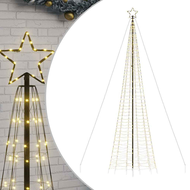 Led-Kerstboom Met Spikes 1534 Leds Warm Wit