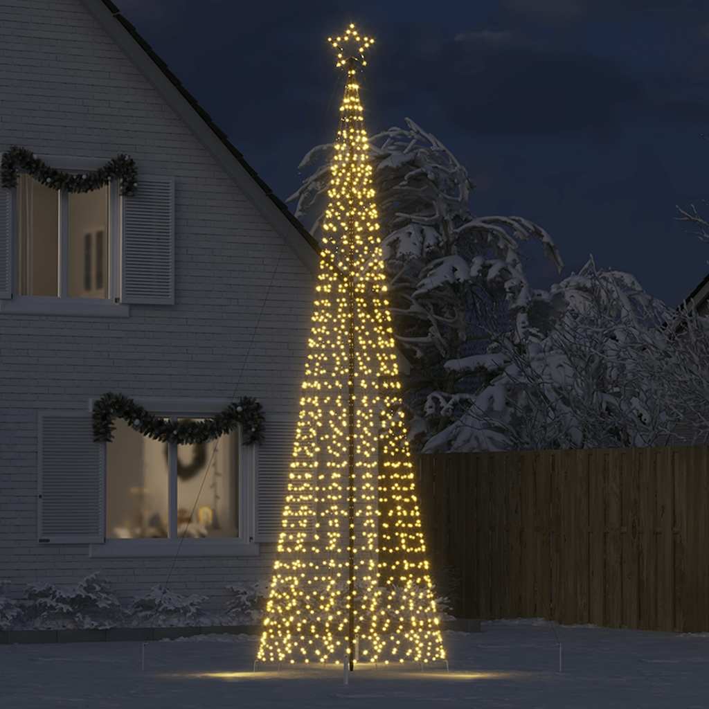 LED-kerstboom met spikes 1534 LEDs warm wit 500 cm