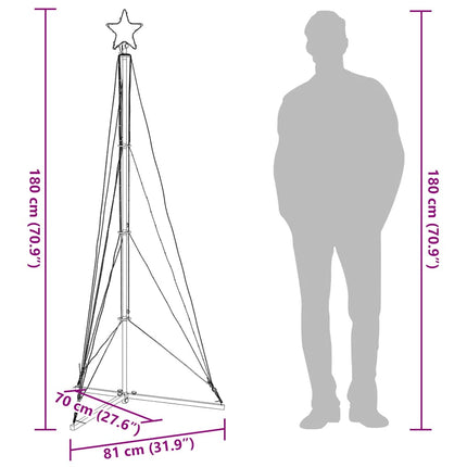 Led-Kerstboom 363 Leds Warm Wit 182 Cm