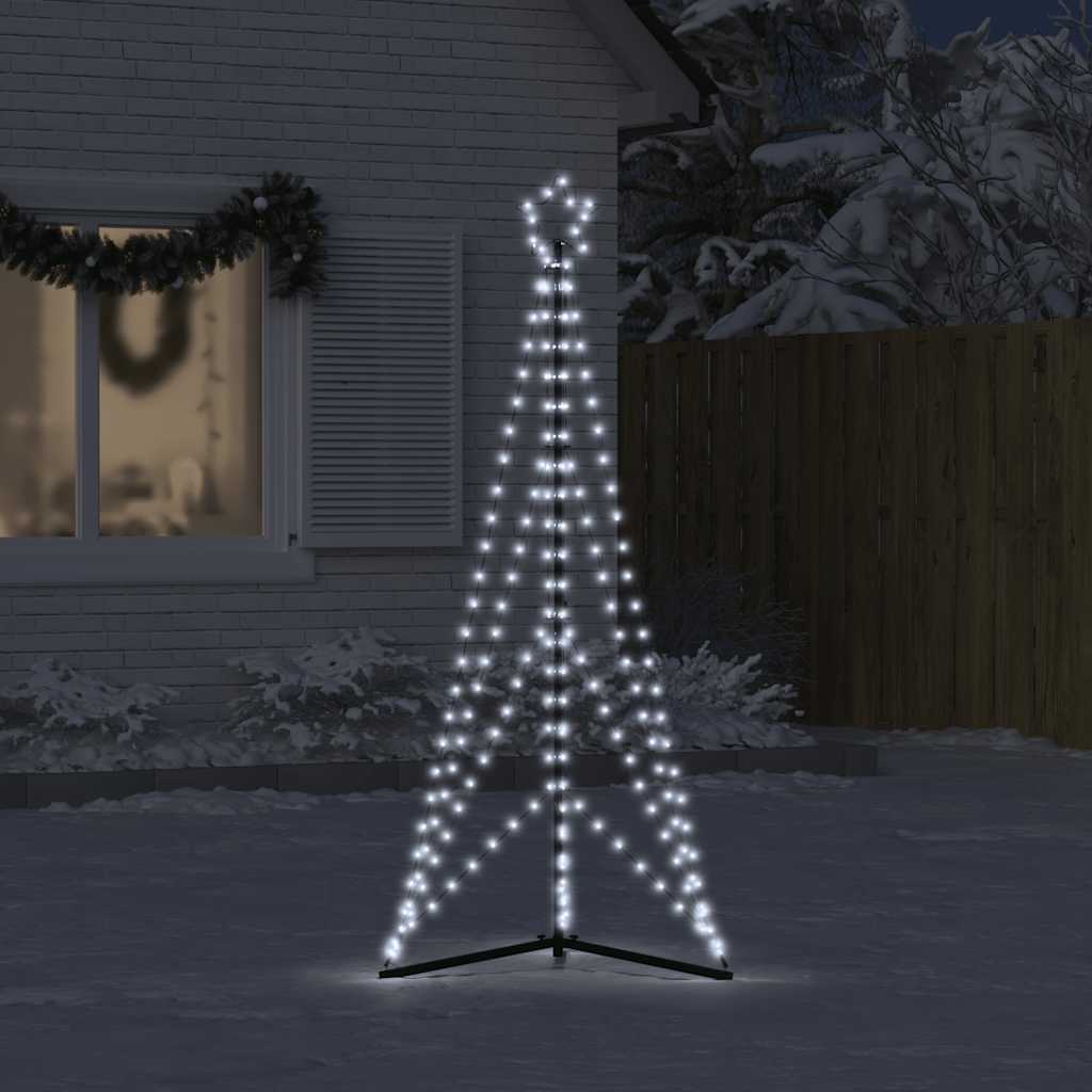 LED-kerstboom 363 LEDs koud wit 182 cm