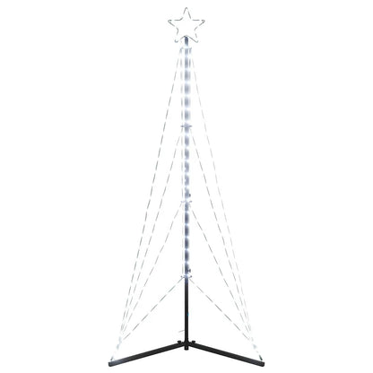 LED-kerstboom 363 LEDs koud wit 182 cm
