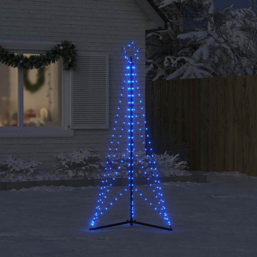 LED-kerstboom 363 LEDs 182 cm blauw
