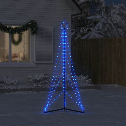 LED-kerstboom 363 LEDs 182 cm blauw