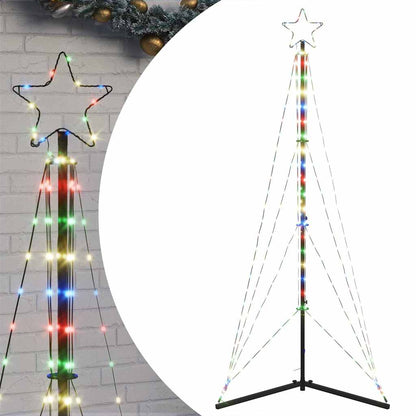 LED-kerstboom 363 LEDs kleurrijk 182 cm