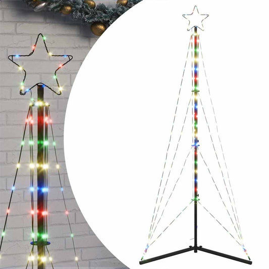 LED-kerstboom 363 LEDs kleurrijk 182 cm