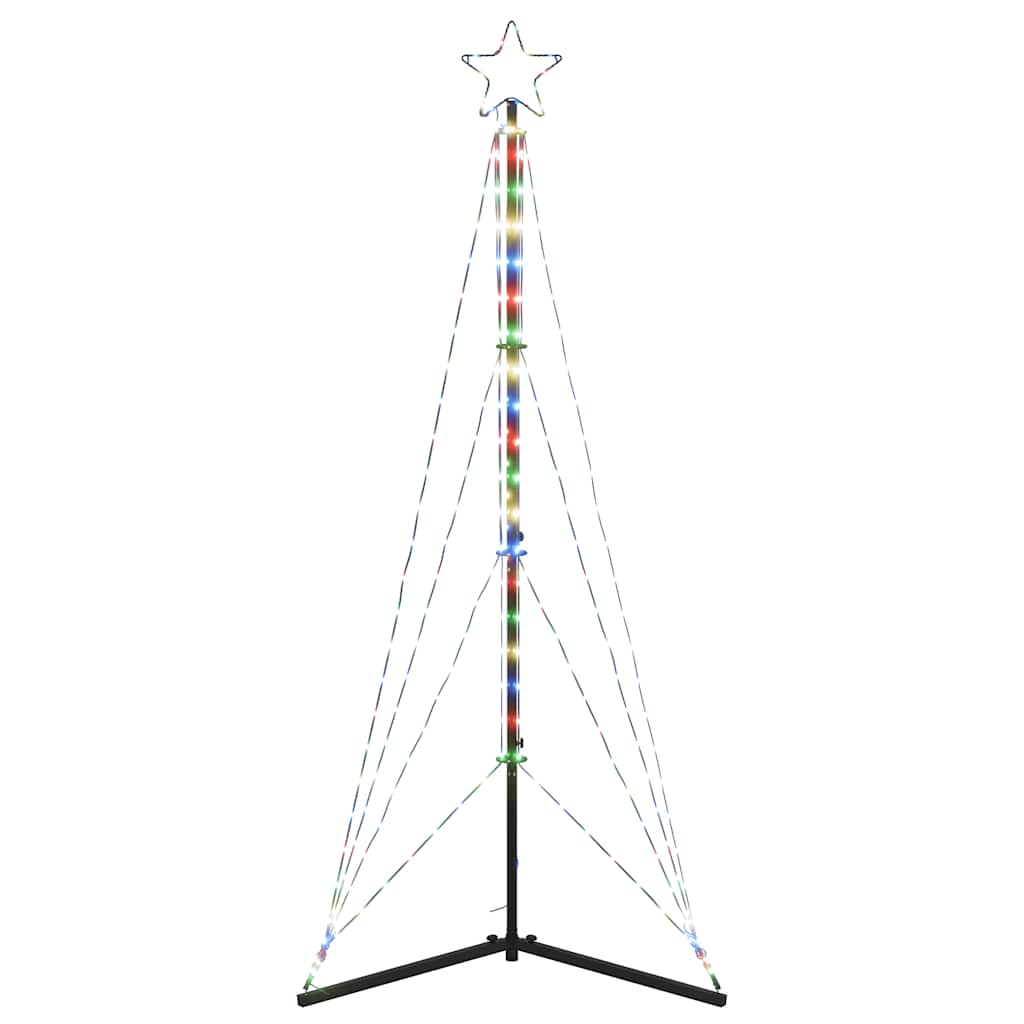 LED-kerstboom 363 LEDs kleurrijk 182 cm