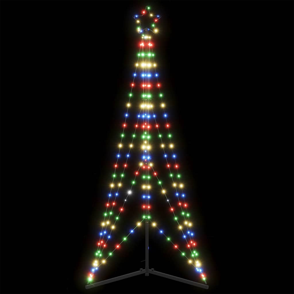 LED-kerstboom 363 LEDs kleurrijk 182 cm