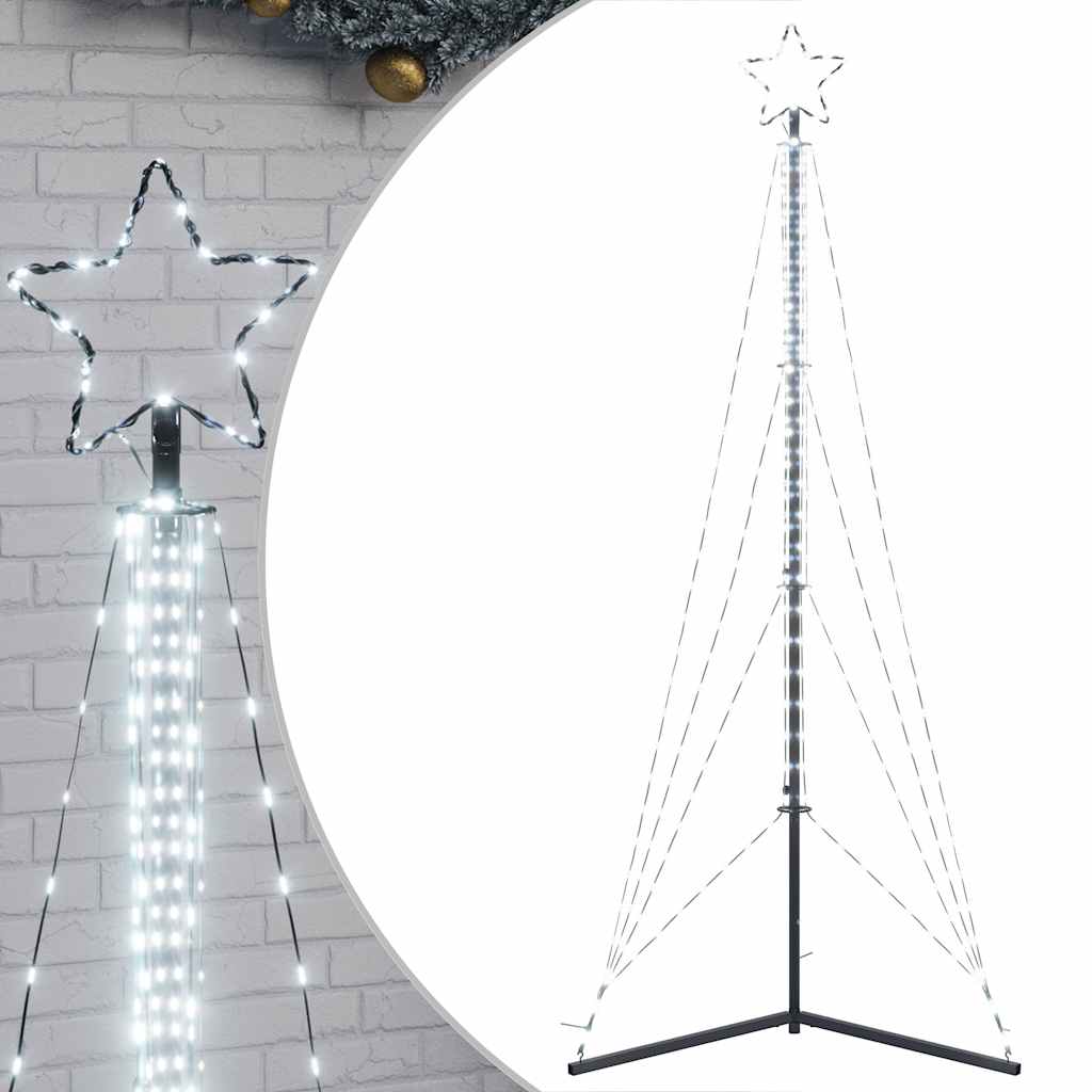LED-kerstboom 483 LEDs koud wit 240 cm