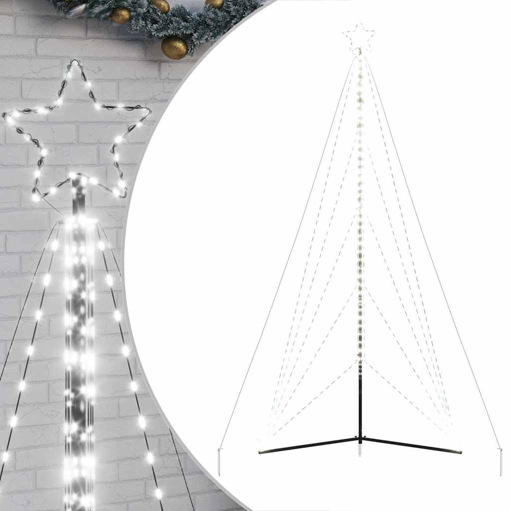 LED-kerstboom 615 LEDs koud wit 404,5 cm