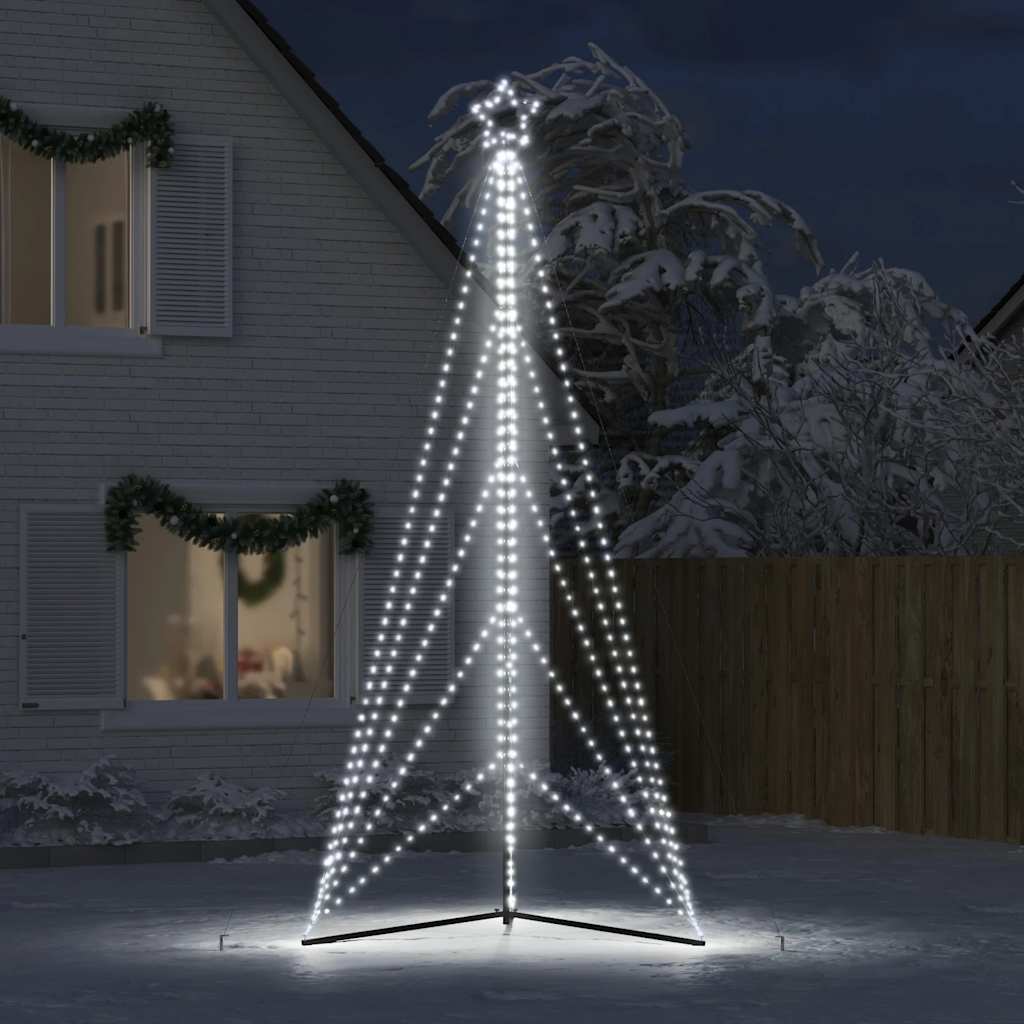 LED-kerstboom 615 LEDs koud wit 404,5 cm