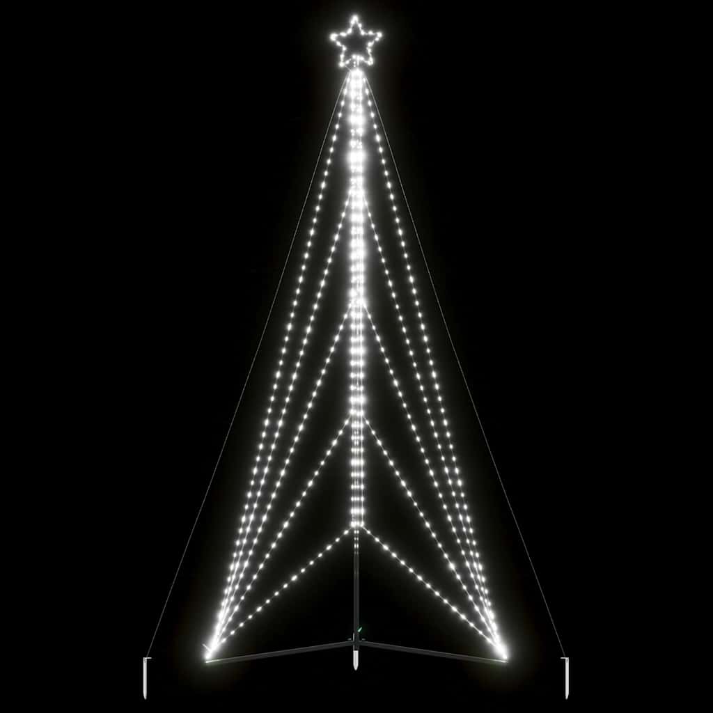 LED-kerstboom 615 LEDs koud wit 404,5 cm