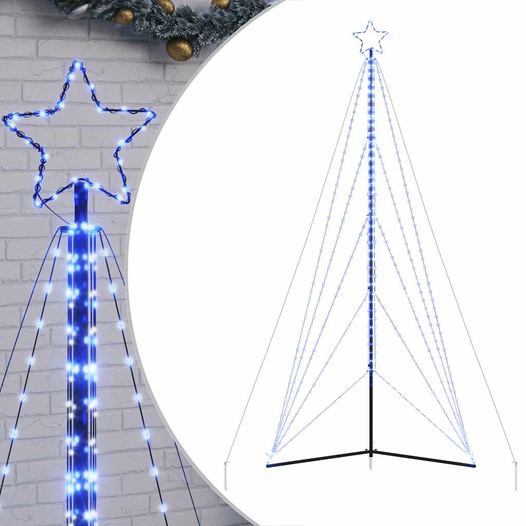 LED-kerstboom 615 LEDs 404,5 cm blauw