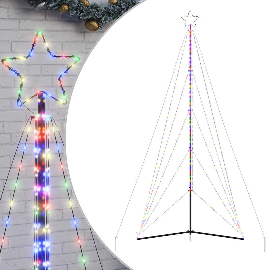 LED-kerstboom 615 LEDs kleurrijk 404,5 cm