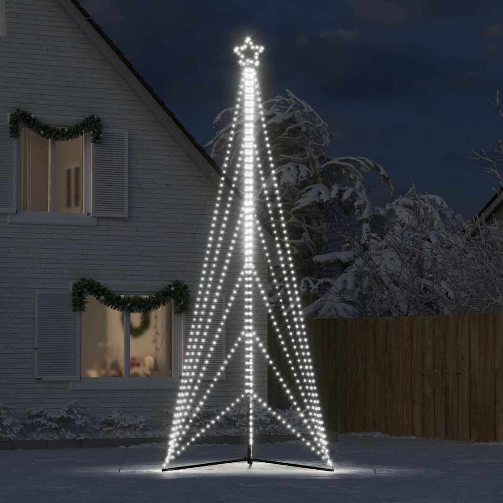LED-kerstboom 861 LEDs koud wit 478 cm