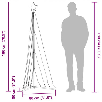 Led-Kerstboom 339 Leds Koud Wit 187 Cm