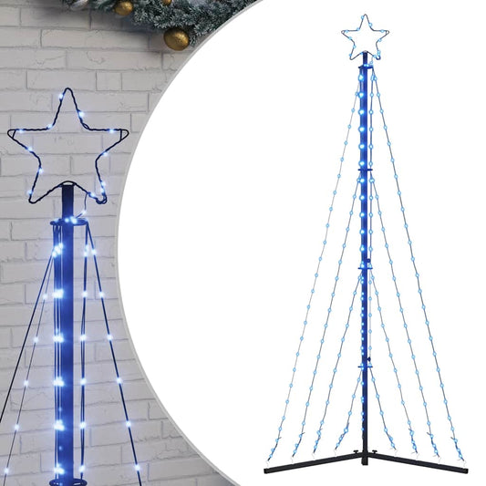LED-kerstboom 339 LEDs 187 cm blauw