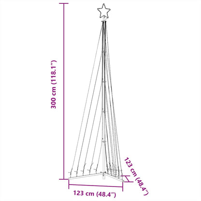 LED-kerstboom 495 LEDs koud wit 300,5 cm
