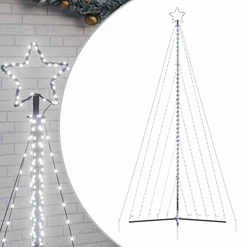LED-kerstboom 570 LEDs koud wit 399 cm