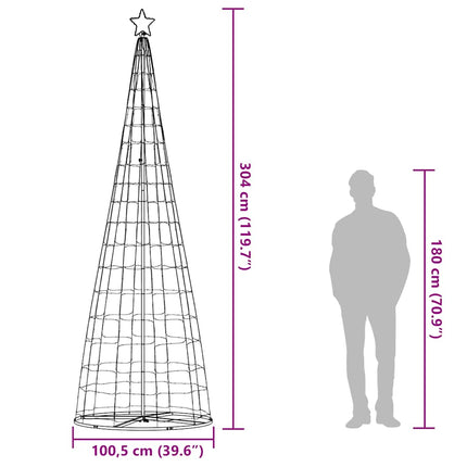 Led-Kerstboom 550 Leds Koud Wit 300 Cm Warmwit