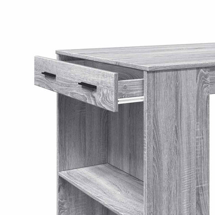 Bartafel 102X70X103,5 Cm Bewerkt Hout Eikenkleur