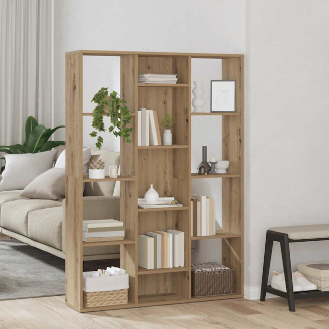 Kamerscherm/Boekenkast 100X24X140 Cm Bewerkt Hout