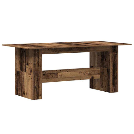 Eettafel 180X90X76 Cm Bewerkt Hout Kleurig