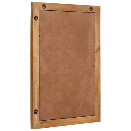 Wandspiegel 70 X 50 Cm Bewerkt Hout En Glas Rechthoekig