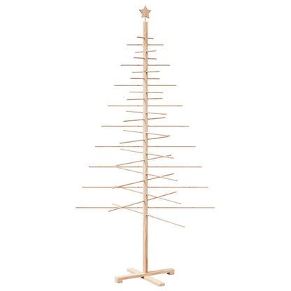 Kerstdecoratie kerstboom 210 cm massief grenenhout