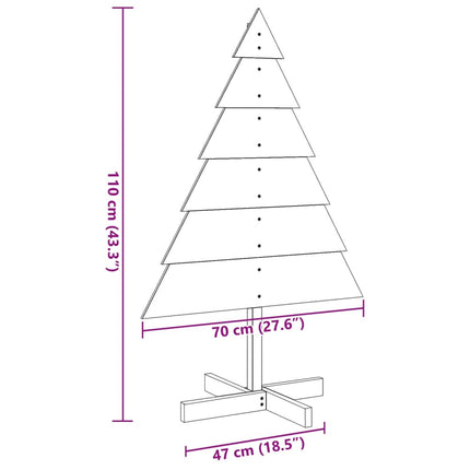 Kerstdecoratie Kerstboom Massief Hout