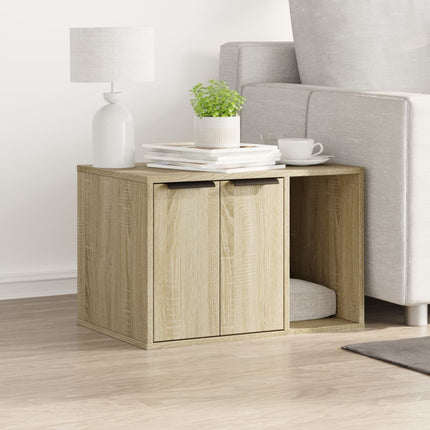Kattenbakkast Bewerkt Hout Kleurig