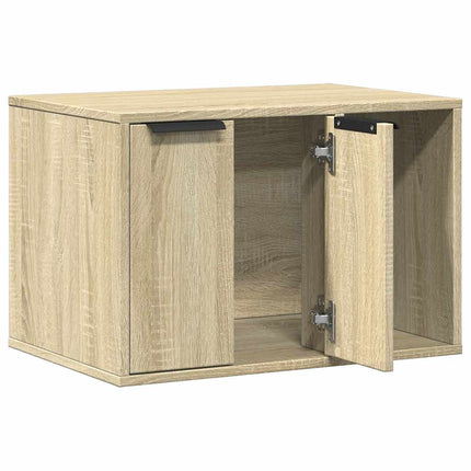 Kattenbakkast Bewerkt Hout Kleurig