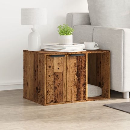 Kattenbakkast Bewerkt Hout Kleurig