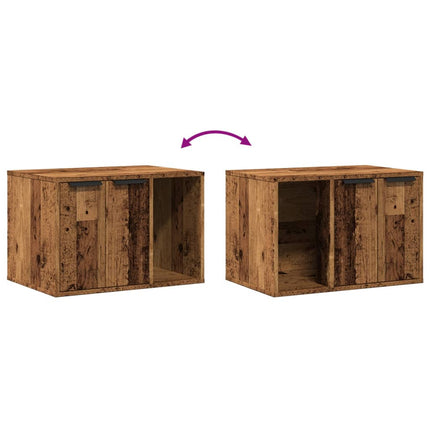 Kattenbakkast Bewerkt Hout Kleurig